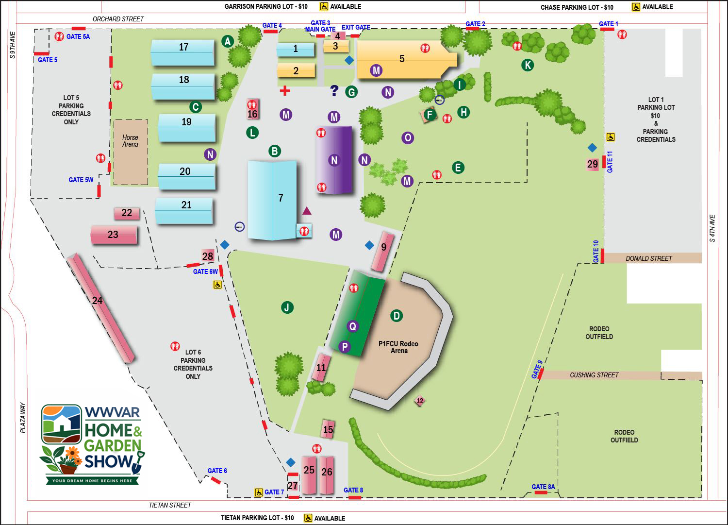 WWVAR Home & Garden Show Event Site Map